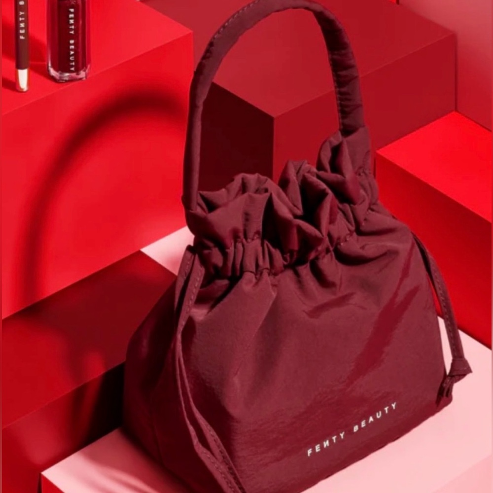 Fenty Beauty Burgundy Cosmetic Bag